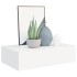 Estantes de pared con cajón 2 uds MDF blanco 40x23,5x10