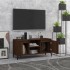 Mueble de TV con patas de metal marrón roble 103,5x35x50