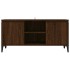 Mueble de TV con patas de metal marrón roble 103,5x35x50