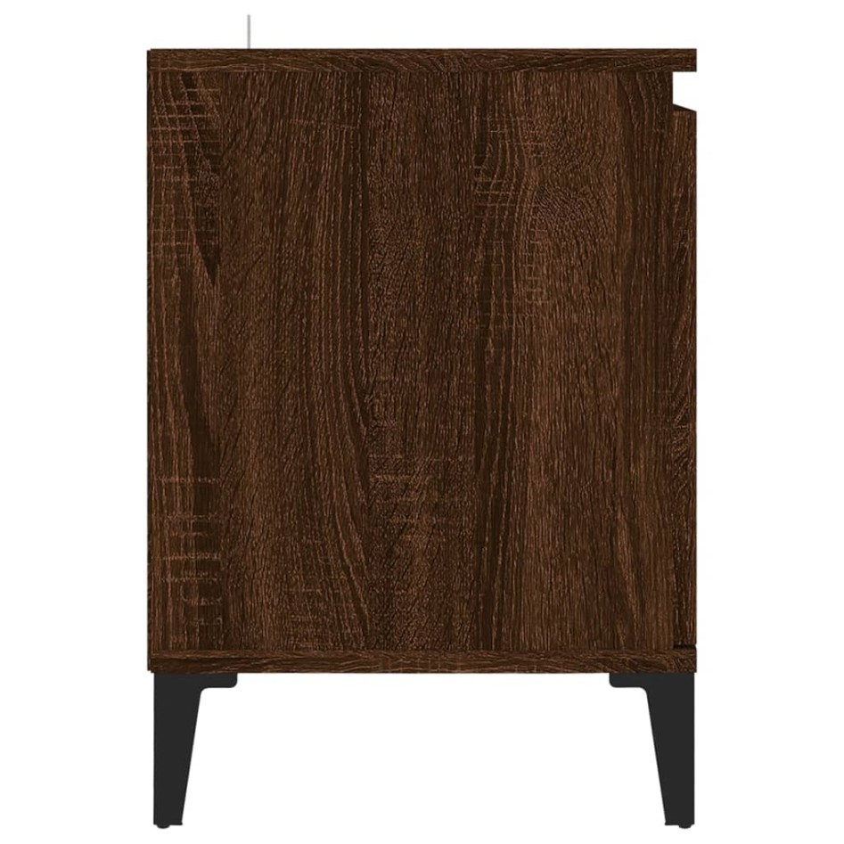 Mueble de TV con patas de metal marrón roble 103,5x35x50