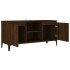 Mueble de TV con patas de metal marrón roble 103,5x35x50