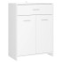 Armario de baño madera contrachapada blanco 60x33x80