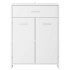 Armario de baño madera contrachapada blanco 60x33x80