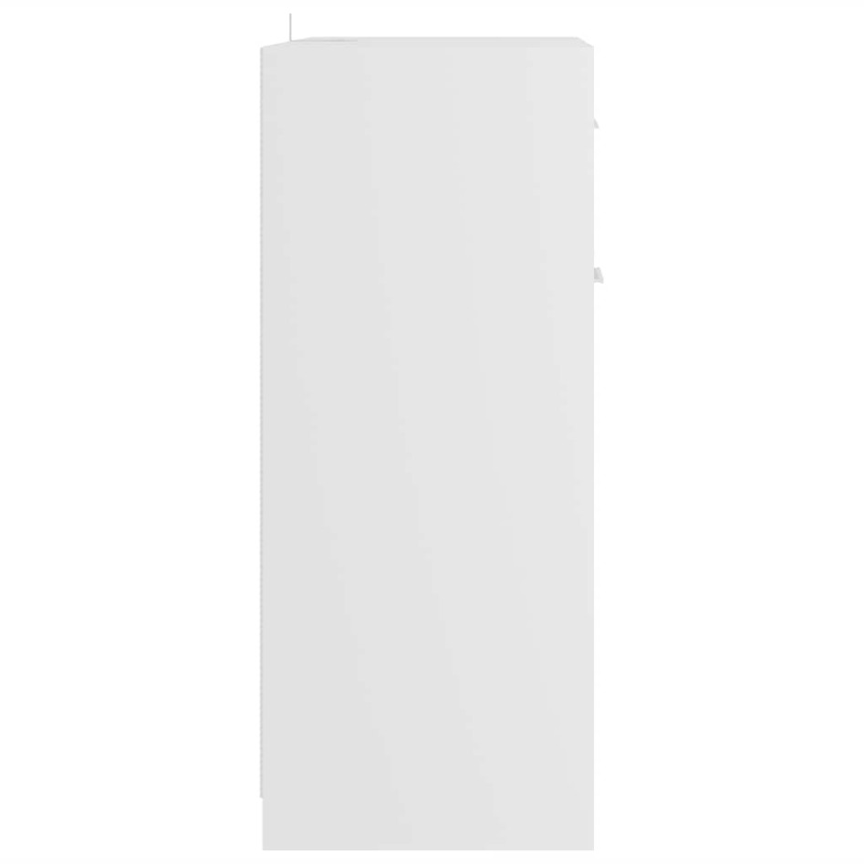 Armario de baño madera contrachapada blanco 60x33x80