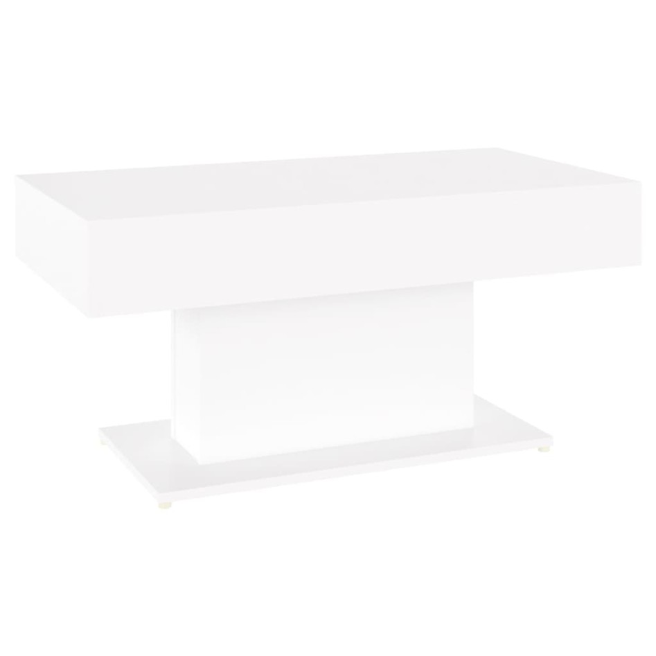 Mesa de centro madera contrachapada blanco 96x50x45