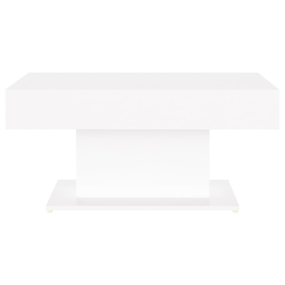 Mesa de centro madera contrachapada blanco 96x50x45