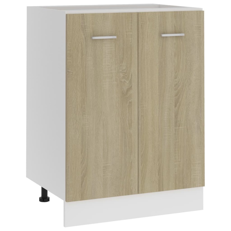 Armario inferior cocina contrachapada color roble 60x46x81,5