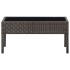 Mesa de jardín ratán sintético marrón 75x40x37