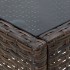 Mesa de jardín ratán sintético marrón 75x40x37