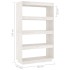 Estantería/divisor espacios madera pino blanco 80x35x135