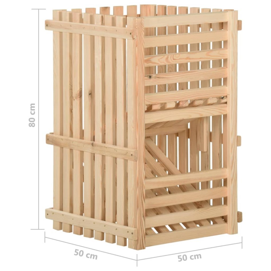 Caja para patatas madera maciza de pino 50x50x80