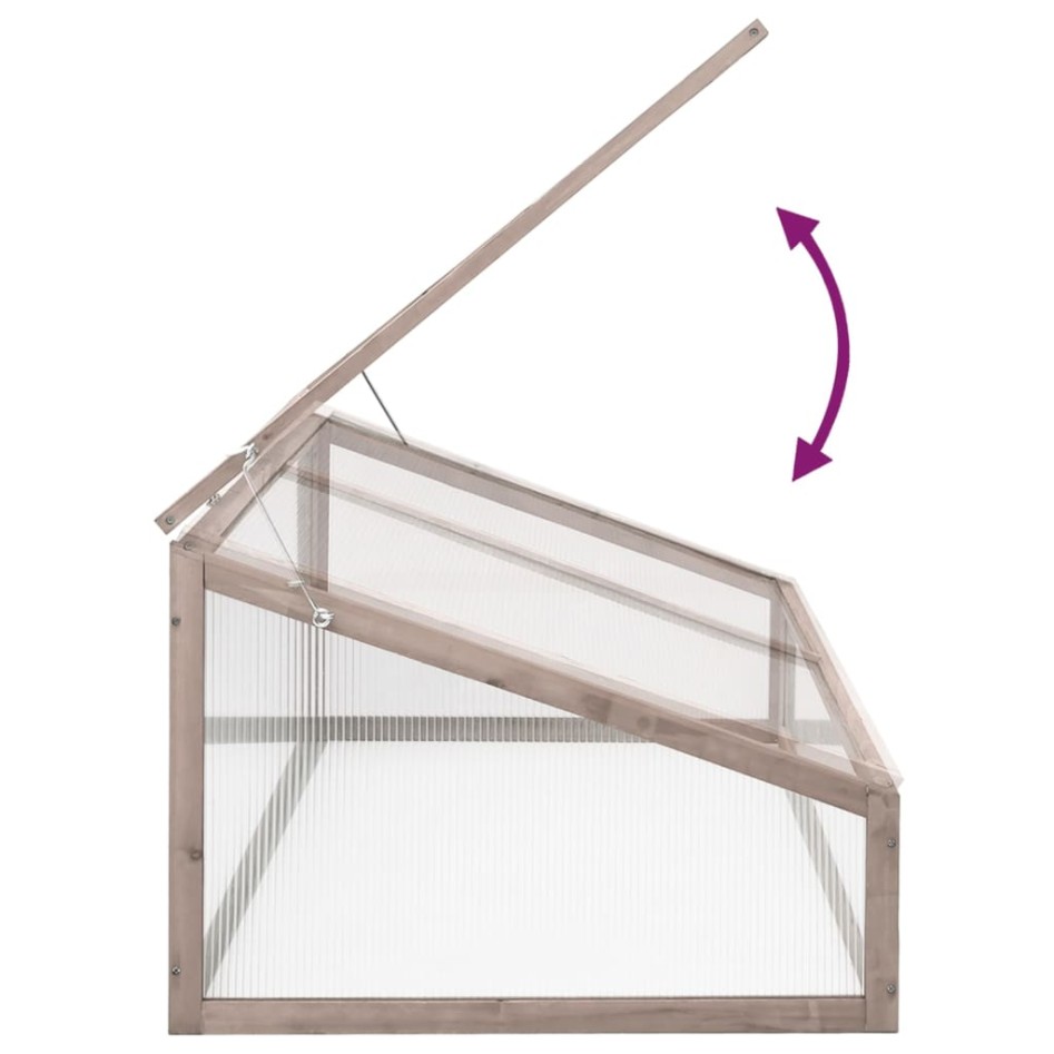 Invernadero madera de abeto gris 110x58,5x39