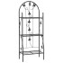 Estante para macetas 3 niveles hierro negro 52x28x128