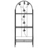Estante para macetas 3 niveles hierro negro 52x28x128