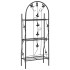 Estante para macetas 3 niveles hierro negro 52x28x128