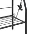Estante para macetas 3 niveles hierro negro 52x28x128