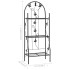 Estante para macetas 3 niveles hierro negro 52x28x128