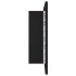 Armario espejo de baño con luz LED acrílico negro 80x12x45