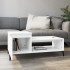 Mesa de centro madera contrachapada blanco 100x50x45
