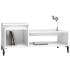 Mesa de centro madera contrachapada blanco 100x50x45