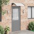 Marquesina para puerta PC negro y transparente 200x75
