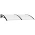 Marquesina para puerta PC negro y transparente 200x75