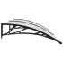 Marquesina para puerta PC negro y transparente 200x75