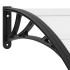 Marquesina para puerta PC negro y transparente 200x75