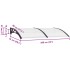 Marquesina para puerta PC negro y transparente 200x75