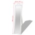 Espejo de pie estilo barroco blanco 160x40