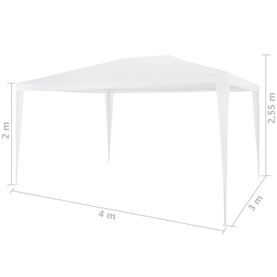 Carpa de fiesta blanca 3x4