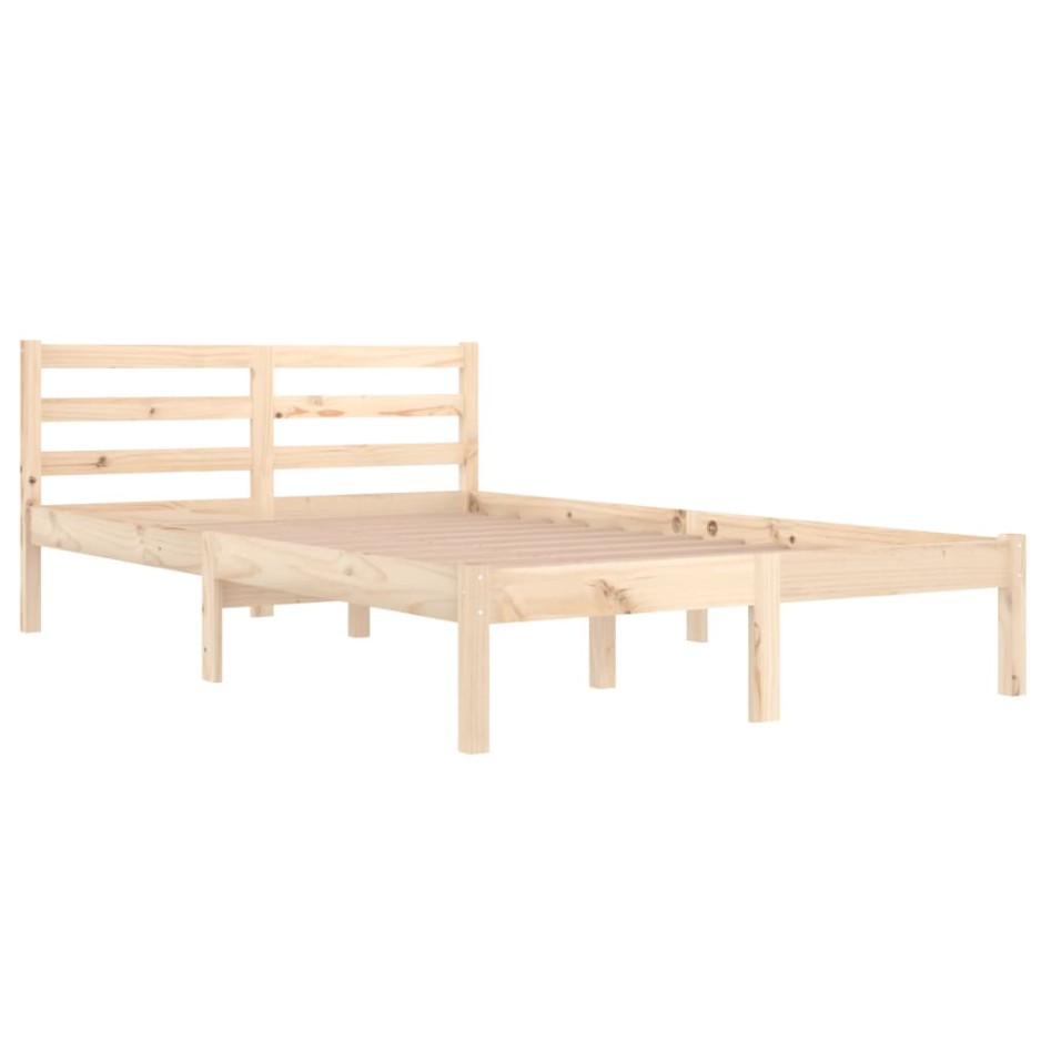 Estructura de cama sin colchón madera de pino maciza 120x200
