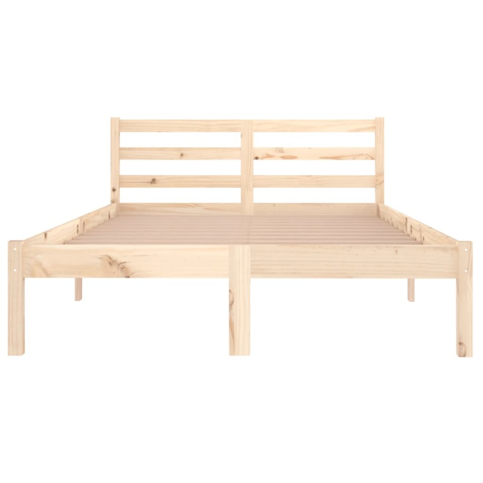 Estructura de cama sin colchón madera de pino maciza 120x200