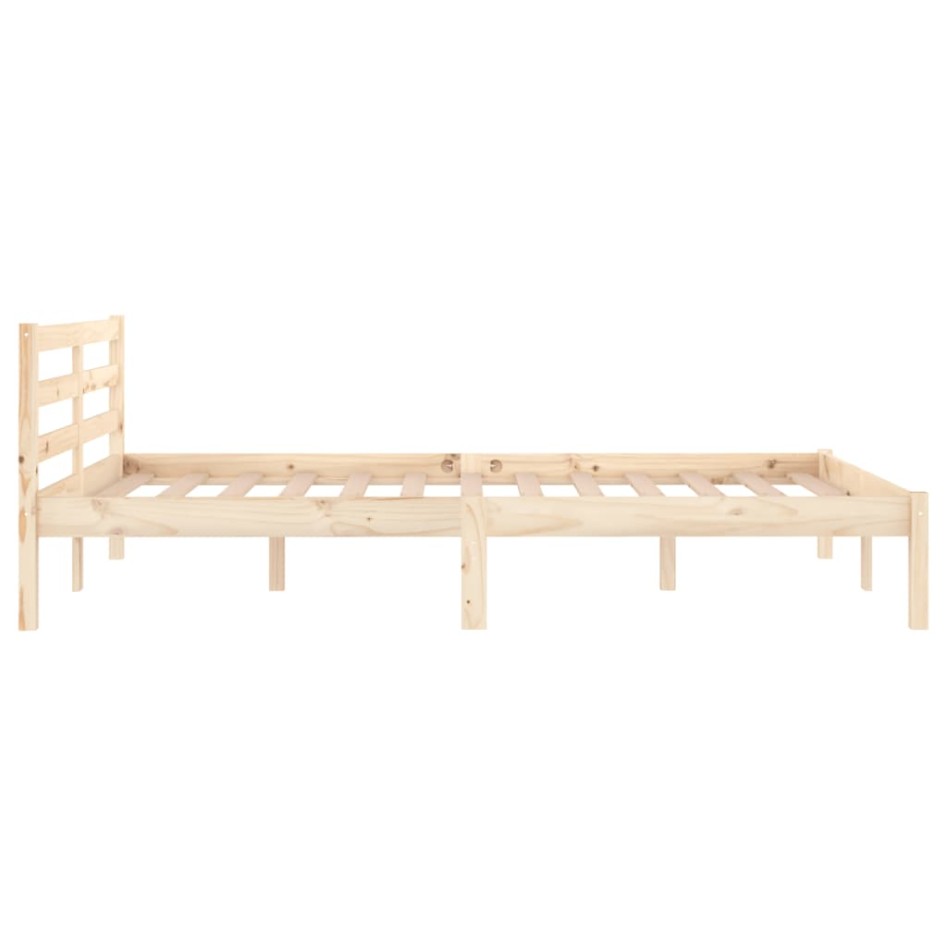 Estructura de cama sin colchón madera de pino maciza 120x200