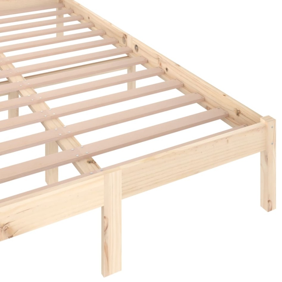 Estructura de cama sin colchón madera de pino maciza 120x200