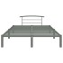 Estructura de cama sin colchón metal gris 120x200