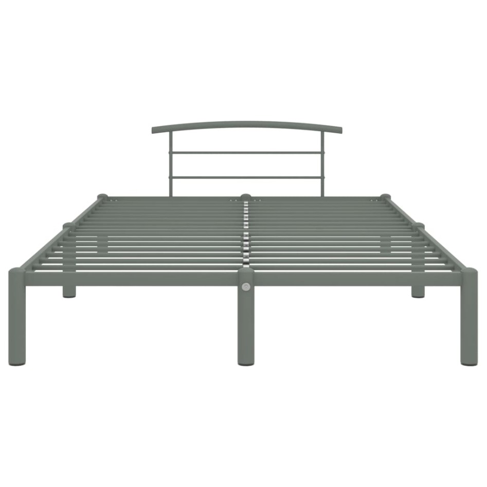 Estructura de cama sin colchón metal gris 120x200