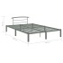 Estructura de cama sin colchón metal gris 120x200