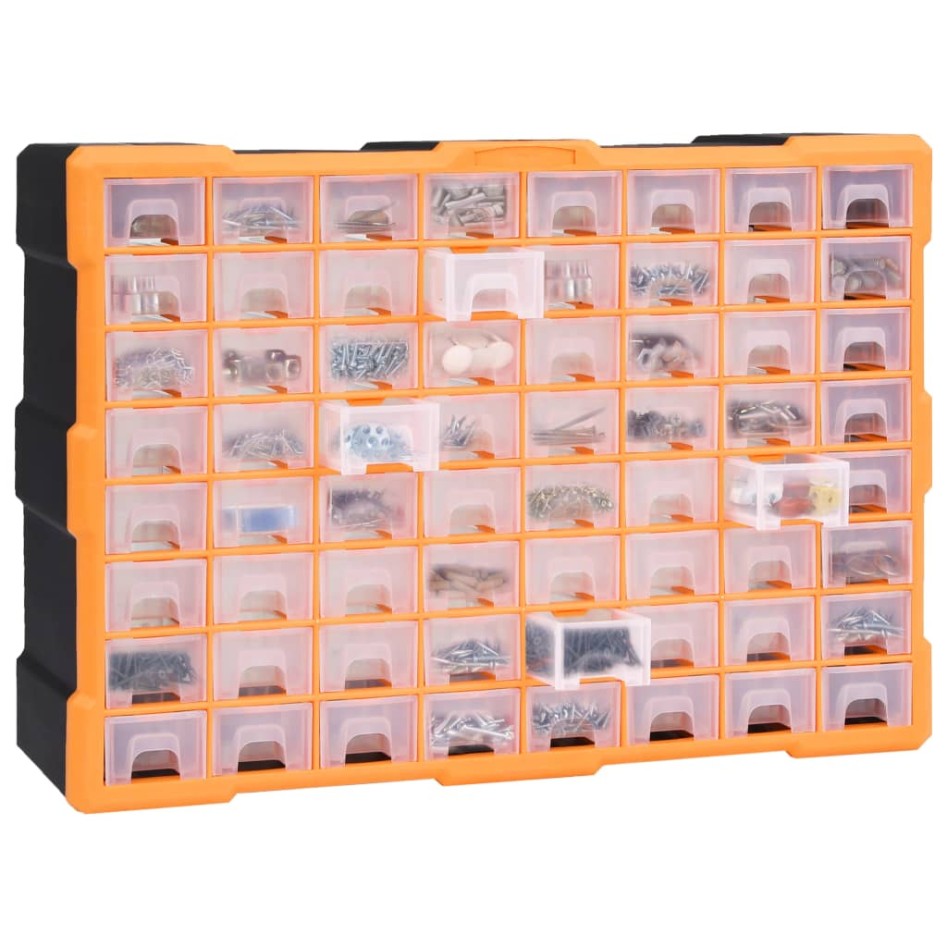 Organizador multicajones con 64 cajones 52x16x37,5