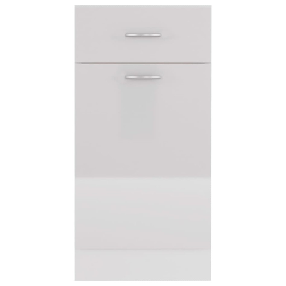 Armario inferior madera ingeniería blanco brillo 40x46x81,5