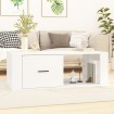 Mesa de centro madera contrachapada blanco 100x50,5x35 cm
