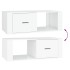 Mesa de centro madera contrachapada blanco 100x50,5x35