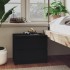Mesita de noche madera contrachapada negro 50x39x43,5