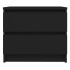 Mesita de noche madera contrachapada negro 50x39x43,5