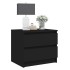 Mesita de noche madera contrachapada negro 50x39x43,5