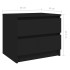 Mesita de noche madera contrachapada negro 50x39x43,5