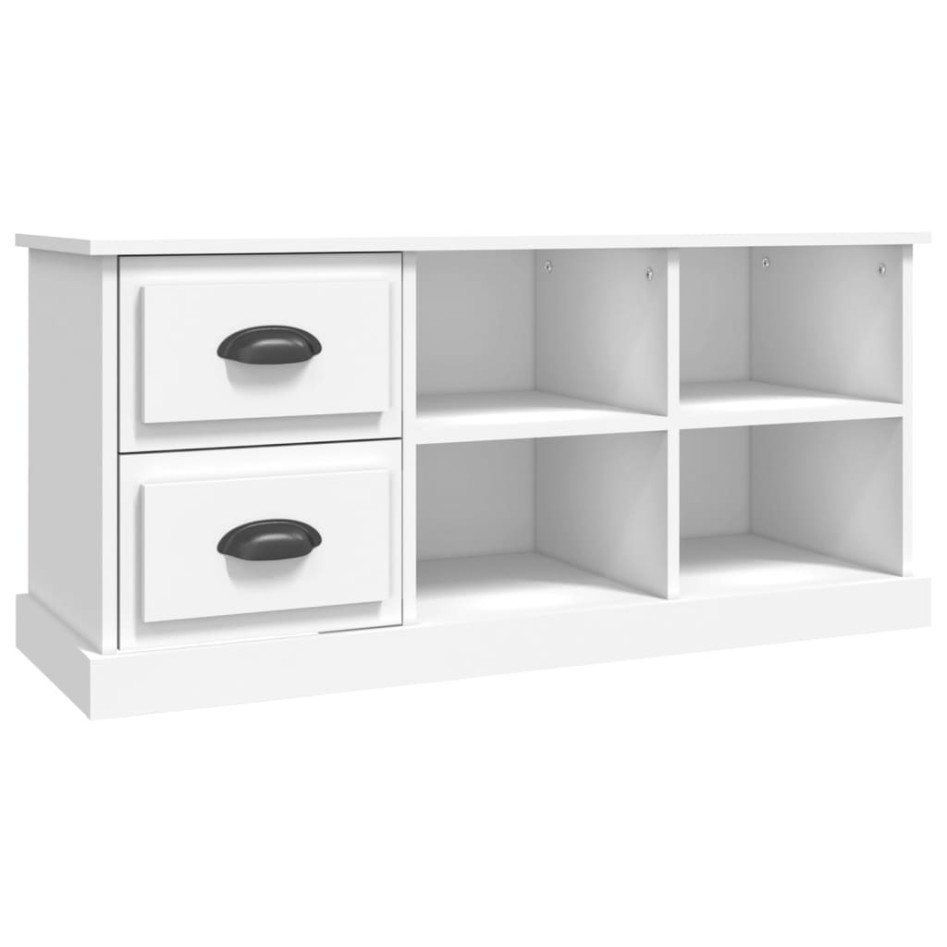 Mueble para TV madera contrachapada blanco 102x35,5x47,5