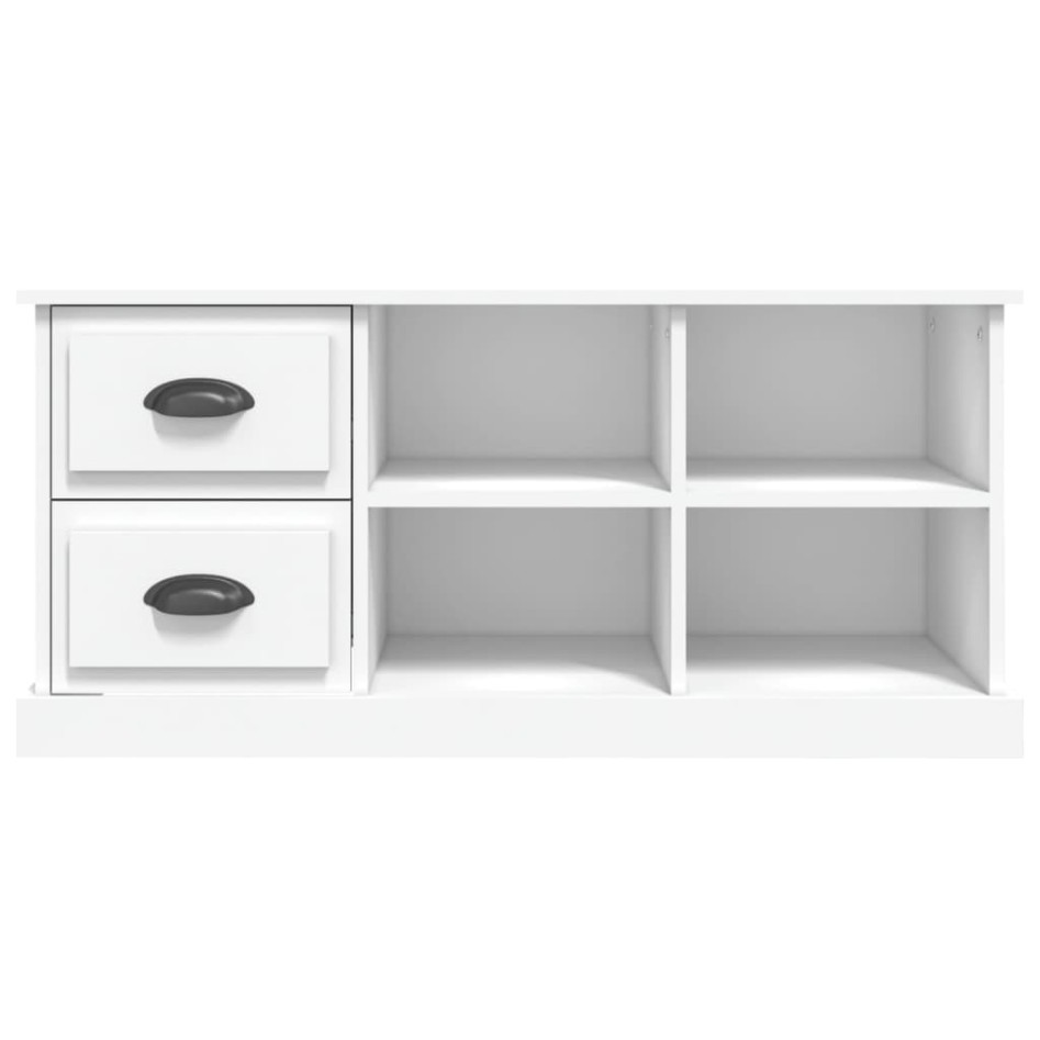 Mueble para TV madera contrachapada blanco 102x35,5x47,5
