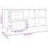 Mueble para TV madera contrachapada blanco 102x35,5x47,5