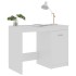 Escritorio de madera contrachapada blanco brillo 100x50x76